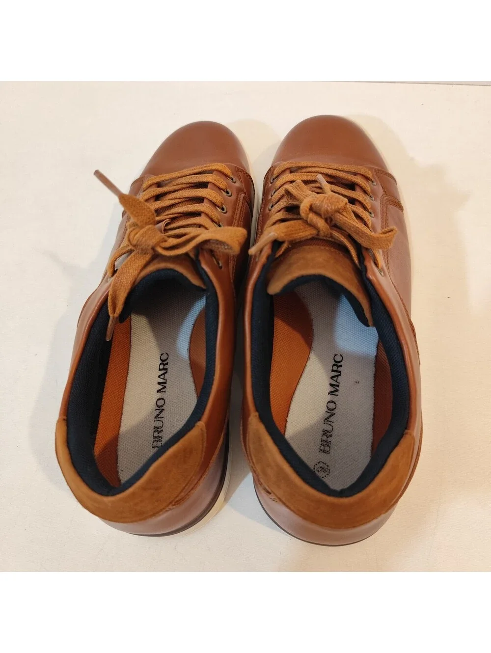 Bruno Marc Casual Dress Sneakers Men's Lace Up Shoes Brown Size 9